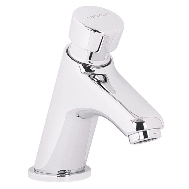 LLAVE DE ½” TEMPORIZADA PICO LARGO PARA LAVATORIO TREBOL