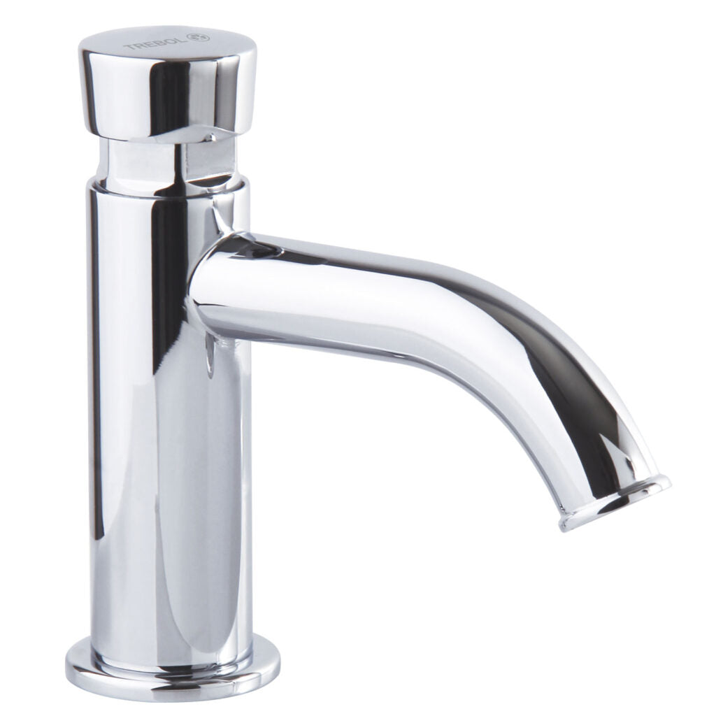 LLAVE TEMPORIZADA MINIMALISTA DE LAVATORIO TREBOL